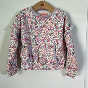 Lucky Penny Sweatshirt + Short Set Floral with Pockets size 3T
